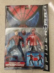 NIP HTF ToyBiz Marvel Spider-Man Wrestler w/ Transforming Action Figure #43770 - Picture 1 of 2