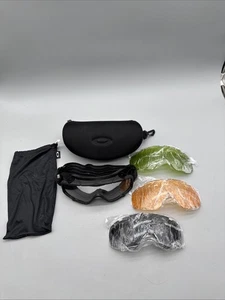OAKLEY TACTICAL BALLISTIC GOGGLES SHATTERPROOF BLACK CLEAR LENS KIT EYEPRO USED - Picture 1 of 16