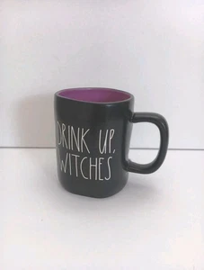 Tazza da bere Rae Dunn Halloween DRINK UP WITCHES nera e viola NUOVA - Foto 1 di 5