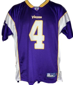 Reebok Onfield BRETT FAVRE #4 Minnesota Vikings NFL Jersey Youth Kids Sz XL - Picture 1 of 5
