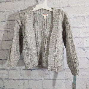 Nuevo con etiquetas Cat & Jack Niño Pequeño Niños Gris Claro Frente Abierto Tejido Cárdigan Sudar - Imagen 1 de 7