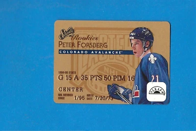 1995-96 Leaf Studio Rookies Peter Forsberg #2 HOF NM to MINT - Image 1 of 2