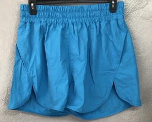 Zenana Windbreaker Smocked Waist Womens Running Shorts Blue Size 2X Nylon - Picture 1 of 10