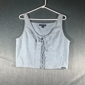 Pepe London Womens Top Size L Cotton Jeans Blue - Picture 1 of 14