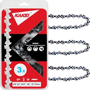 6 Inch Chainsaw Chain 3/8" LP Pitch .043" Gauge 28 Drive Links Fits Milwaukee M1 - Picture 1 of 5