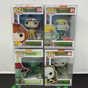 TMNT Funko Lot Metalhead Leatherhead April O’Neil Casey Jones Vaulted Exclusive - Picture 1 of 10