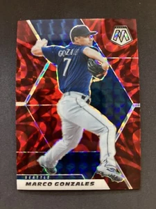 2021 Panini Mosaic #93 Marco Gonzales Red Reactive Prizm Seattle Mariners - Imagen 1 de 2
