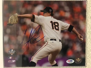 Matt Cain Signed San Francisco Giants 8x10 Photo PSA/DNA P26668 - Picture 1 of 4