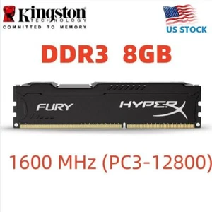 HyperX FURY DDR3 8 GB 16 GB 32 GB 1600 MHz PC3-12800 memoria RAM desktop 240 pin - Foto 1 di 14