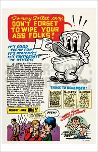 POSTER TOMMY TOILETTE - ARTISTA ROBERT BRICIOLA - RISTAMPA VINTAGE - Foto 1 di 1