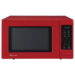 Magic Chef 0.9 Cubic Feet 900 Watt Stainless Countertop Microwave Oven,Red(Used) - Picture 1 of 11