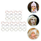 15PCS Mini Doll Sunglasses Metal Wire Rim Eyewear Costume Supplies
