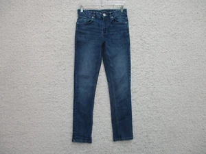 Calvin Klein Jeans 14 Boys Youth Size Blue Denim Skinny Leg Stretch Dark Wash J2 - Picture 1 of 15