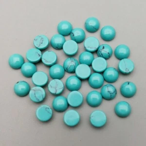 Wholesale 100pcs 6mm Turquoise Stone Round CAB CABOCHON Stone DIY Jewelry - Picture 1 of 6