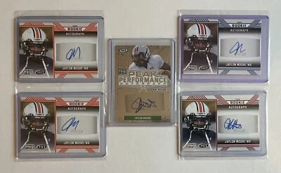 2020 Sage Hit Premier Draft Football (5) JAYLON MOORE Rookie AUTOS - Image 1 of 2