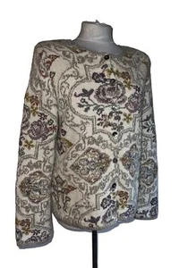 Spirit Of The Andes Lined Jacket Alpaca Bolivia Knitwear South America Size M - Picture 1 of 6