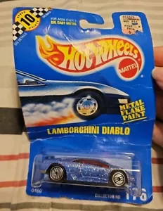 Hot Wheels lamborghini Diablo Metal Flake Blue Paint collectors #176 From 1991 - Picture 1 of 10