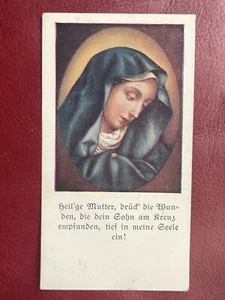 Antique Prayer Card German Prayer On Back Virgin Mary - Picture 1 of 2