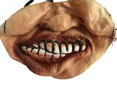 MÁSCARA FACIAL MEIA PARTE INFERIOR LÁTEX MORDAÇA ASSUSTADORA ENGRAÇADA Fantasia de Halloween Capa Boca -ESCOLHA - Imagem 1 de 4