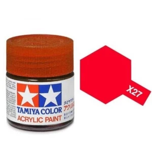 Tamiya Acrylic Mini X-27 Clear Red Paint - Picture 1 of 1