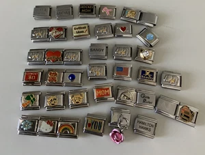 Vintage Y2K Nomination Italian Charm Bracelet Link Charms X 85 SOLD SEPARATELY - Picture 1 of 6