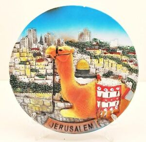 Collectible Ceramics Plate With Stand From Holyland Jerusalem