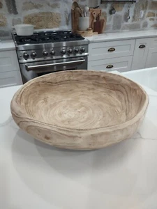 Creative Co-op DA5751 Handmade Decorative Paulownia Wood Bowl, Natural Beauty - Picture 1 of 5