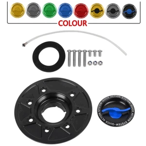 CNC Keyless Fuel Gas Tank Cap Cover For Kawasaki Ninja ZX6R/636 19-21 Ninja 250 - Picture 1 of 12