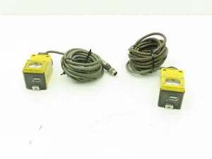 Banner Q45BB6DL Photoelectric Sensor Diffuse 1.8M 10-30VDC w/4-Pin Plug Lot of 2 - Picture 1 of 11