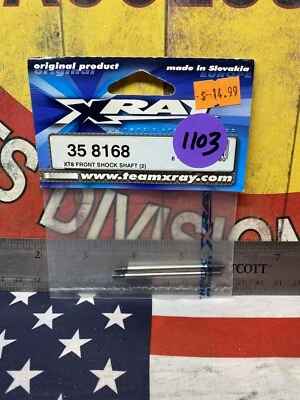 XRAY 35-8168 FRONT SHOCK SHAFT 2pc. ~NEW~ USA SHIPPED - Image 1 of 3