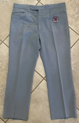 Calça de golfe vintage Mark Scot By Jaymar Eisenhower campo de golfe USAFA 37x29 - Imagem 1 de 4