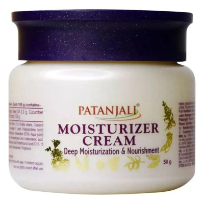 2X Patanjali Moisturizer Cream 50g each Deep Moisturization & Nourishment Foto 1 de 4