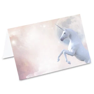 PRICARO Tischkarten "Einhorn Vollmond" 50 Stück Platzkarten Namenskarten - Bild 1 von 3