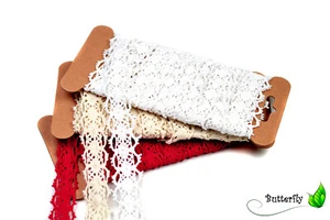 3m Klöppelspitze 18mm Spitzenborte Spitzenband Häkelborte 15mm 2cm 20mm Hochzeit - Bild 1 von 3