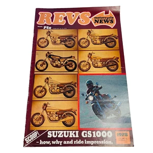 REVS Motorcycle News 1978 Vol. 11 No. 7 Vintage Motorbike Magazine A3 Print - Picture 1 of 10