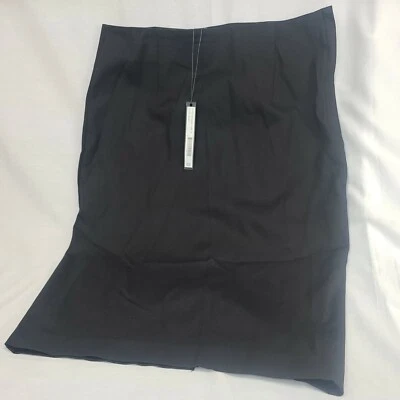 Falda Harve Benard Mujer 10 Negra Clásica Lápiz Frente Plano Elastizado Cremallera Nueva con Etiquetas Foto 1 de 4