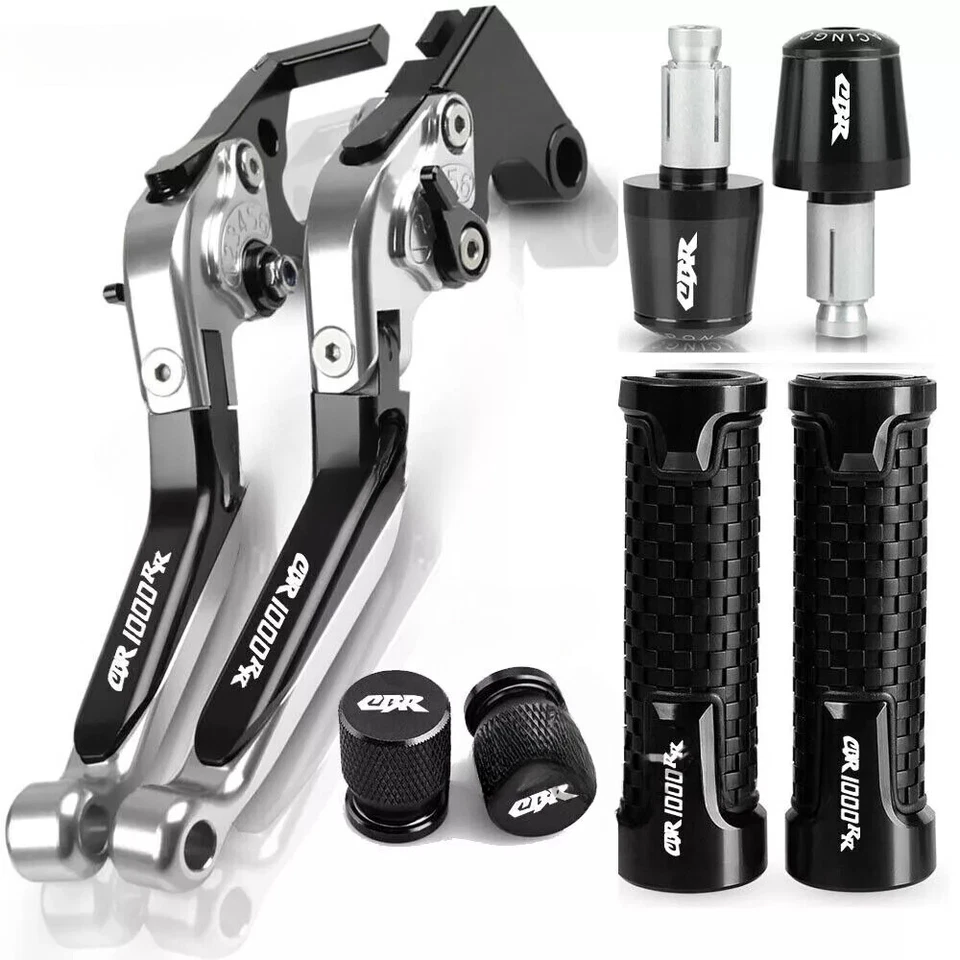 Black For HONDA CBR1000RR 2004-2007 Brake Clutch Levers Handlebar Grip End cap A — 第 1/4 张图片