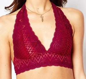 Reggiseno Free People Sinking Ships Halter rosso bacca tg. Piccolo nuovo con etichetta - Foto 1 di 3