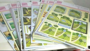 NIP Lot of 29 Anita's Docrafts Foiled Decoupage Sticker Sheets - Picture 1 of 12
