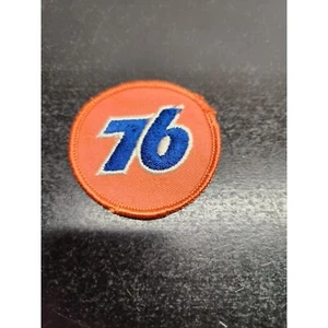 Vintage Union 76 orange & blau Tuch Logo Aufnäher - 2 Zoll - Bild 1 von 4