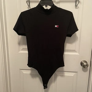 Tommy Hilfiger Black Body Suit Size Medium M womens cute body suit sz M - Picture 1 of 11