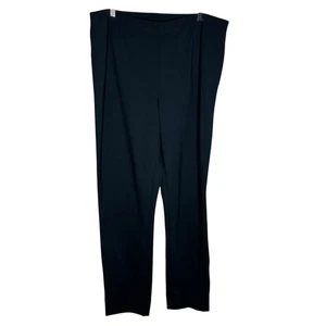 Pantalones de pierna ajustados con dobladillo dividido J Jill para mujer talla grande azul marino punta  - Imagen 1 de 9