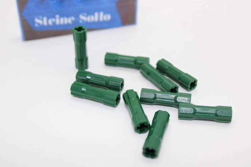 Lego (c) 10x Technic - Achsverbinder 3L Kupplung - dunkelgrün - 26287 - 3L - Bild 1 von 1