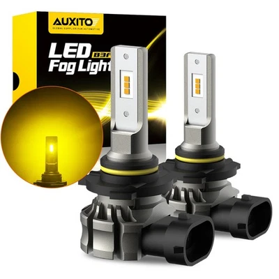 AUXITO H10 9140 9145 Fog Light LED Driving Bulbs Lamp 2000LM 3000K Golden Yellow - Image 1 of 4