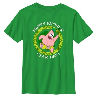 Boy's SpongeBob SquarePants Happy Patrick Star Day T-Shirt - Image 1 of 4