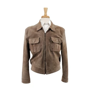 Chaqueta de cuero genuino Chevignon vintage beige crudo para hombre talla M - Imagen 1 de 12