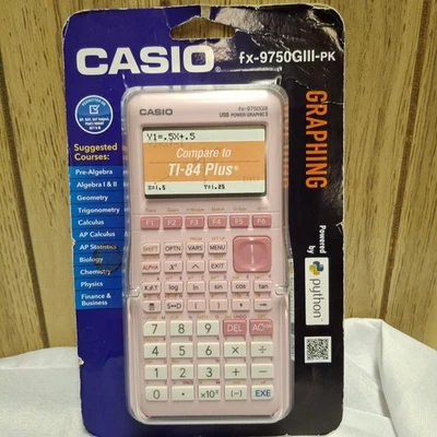 Casio fx-9750GIII Pink Graphing Calculator - Image 1 of 4