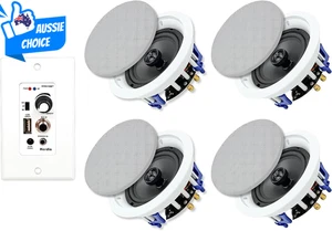 Bluetooth Ceiling Speakers 2-Way Flush Mount 600W for Home Kitchen Bathroom - Picture 1 of 9