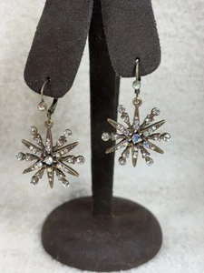 NEW K Kirks Folly Stardust Memories Lever Back Earrings Goldtone - Bild 1 von 8
