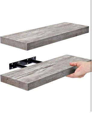 Sorbus Paquete de 3 Estantes Flotantes para Pared Azul Rústico Estantería Baño Cama Playa Foto 1 de 4